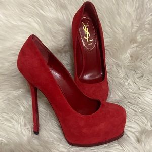 YSL tribute pumps - red
